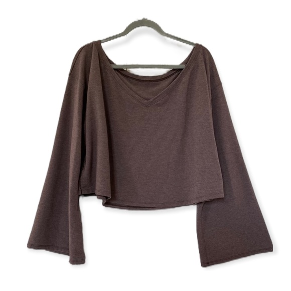 Lululemon L/XL show your depth long sleeve heather antique bark purple pullover - Picture 2 of 7